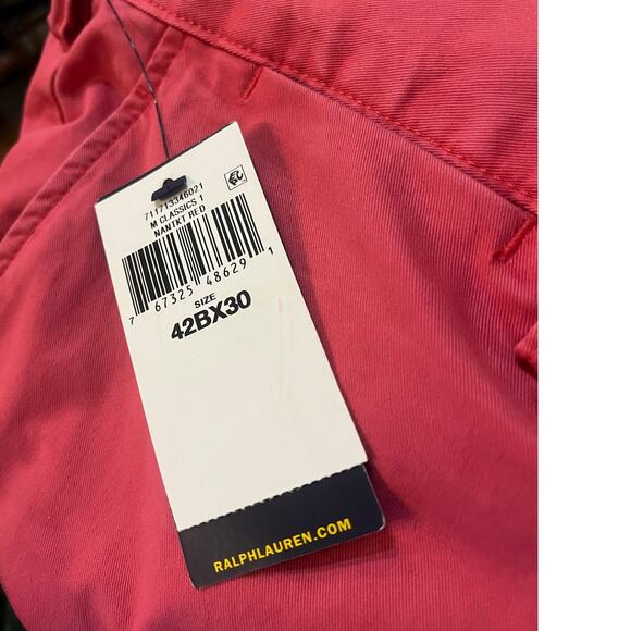 Polo Ralph Lauren Big & Tall Classic-Fit Stretch Chino Pants | 42 x 30, Red NEW! - Picture 6 of 6